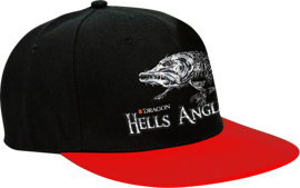 Czapka Dragon Hells Anglers flat front szczupak czarno-czerwona