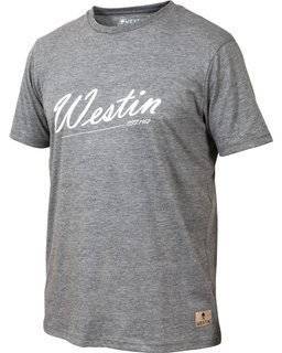 Westin Old School T-Shirt Grey Melange Rozmiar S - koszulka wędkarska
