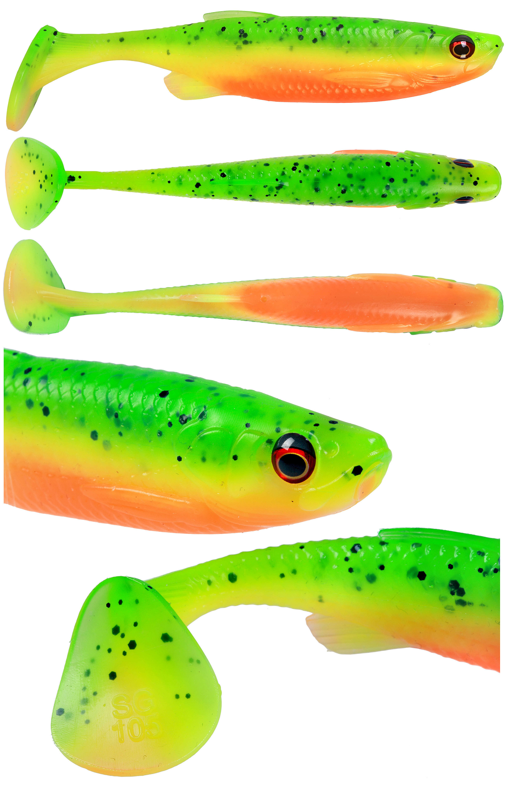 Guma spinningowa Ripper Savage Gear Fat Minnow T-Tail kolor Firecracker