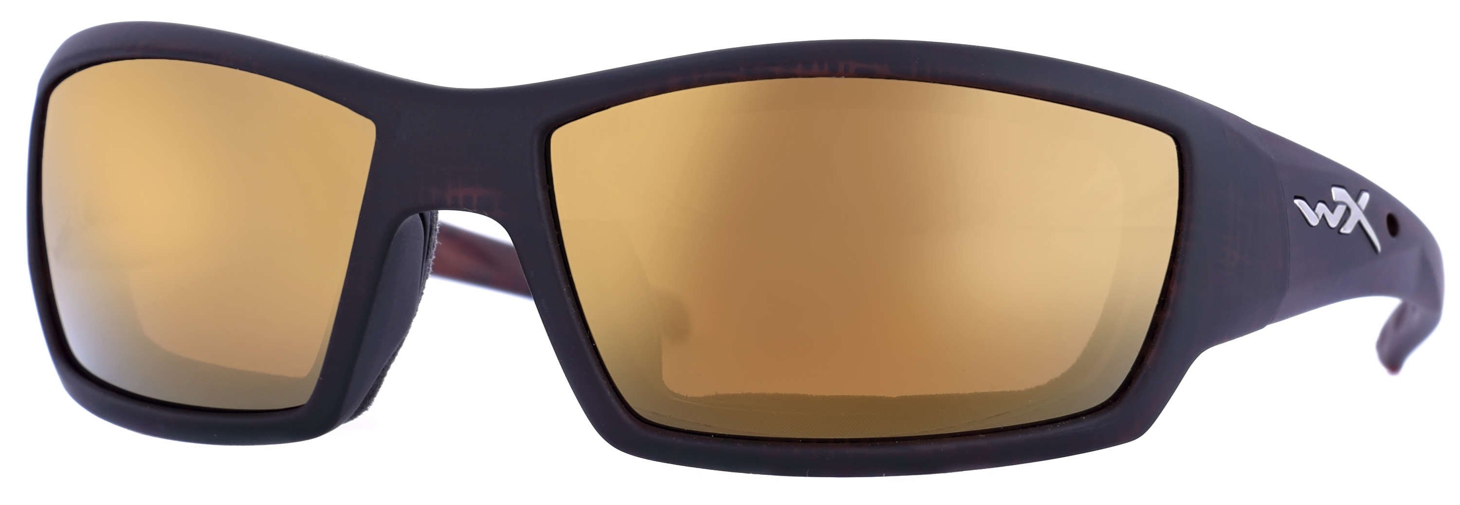 Okulary polaryzacyjne WileyX Tide Amber Gold Mirror Matte Hickory Brown Frame