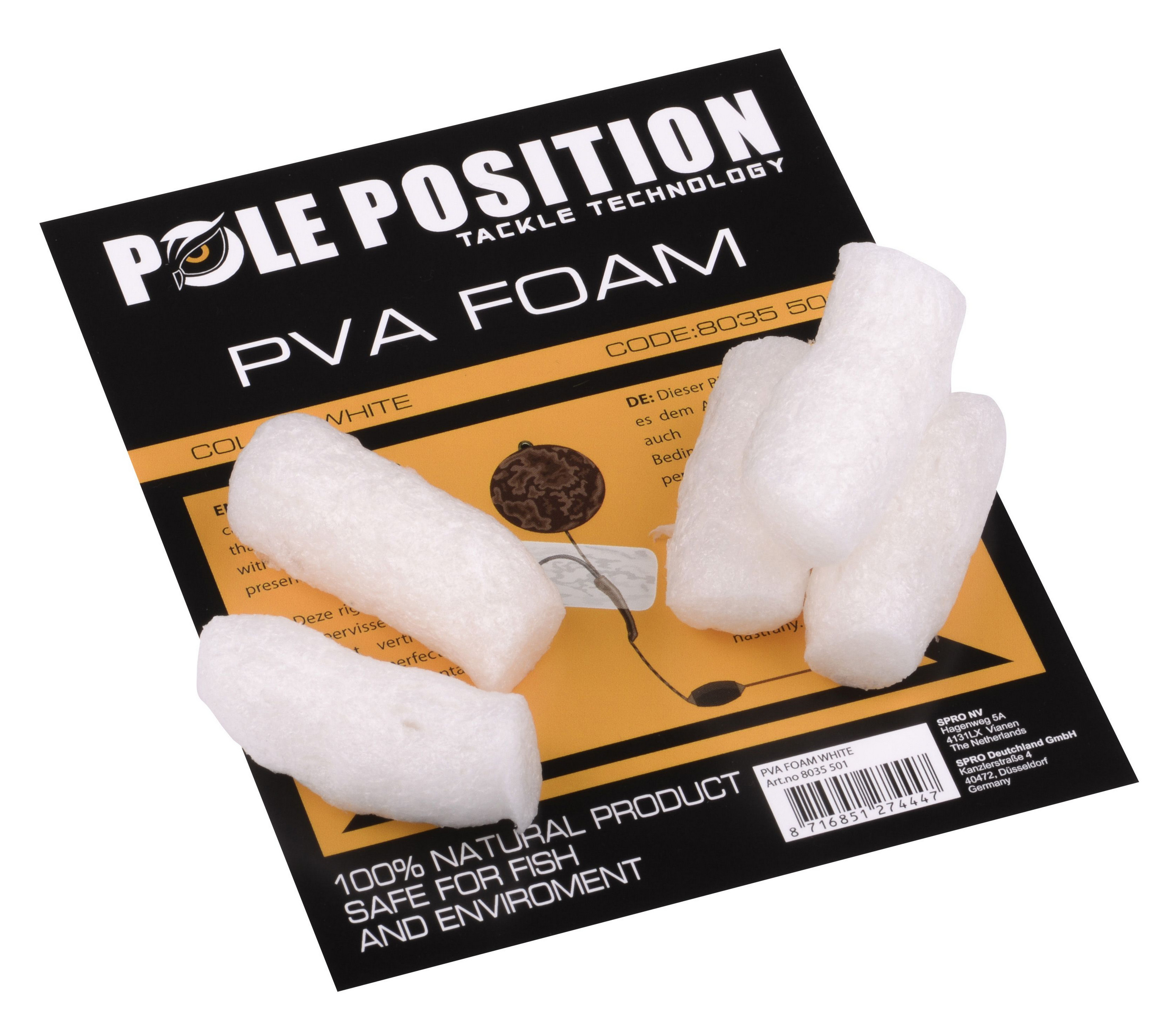 Pianka Pole Position Soluble Foam Chips White