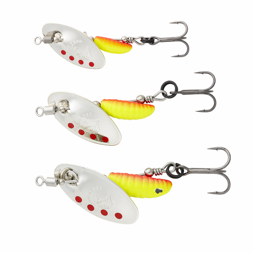 Błystka obrotowa Savage Gear Grub Spinner w kolorze Silver Yellow