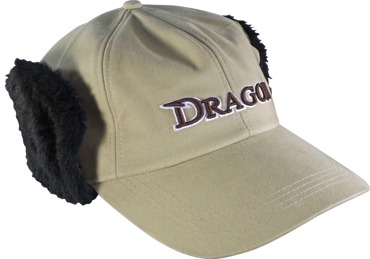 Czapka Zimowa Dragon basebal z nausznika jeans khaki