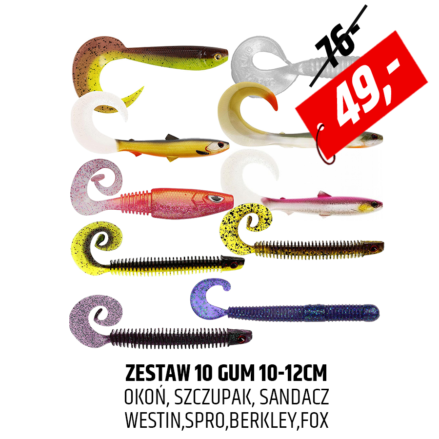 Zestaw gum na sandacze i szczupaki nr 07