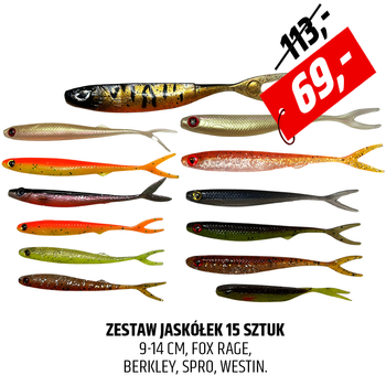 Zestaw przynęt spinningowych jaskółek 9-14cm