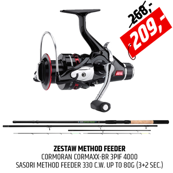 Zestaw Sasori Method Feeder z kołowrotkiem Cormaxx