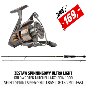 Zestaw spinningowy ultra light Select Sprint + Mitchell MX2