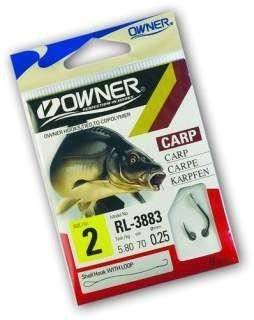 Haczyki Owner Chinta złoty nr 5,4,2 z przyponem 0,22 mm