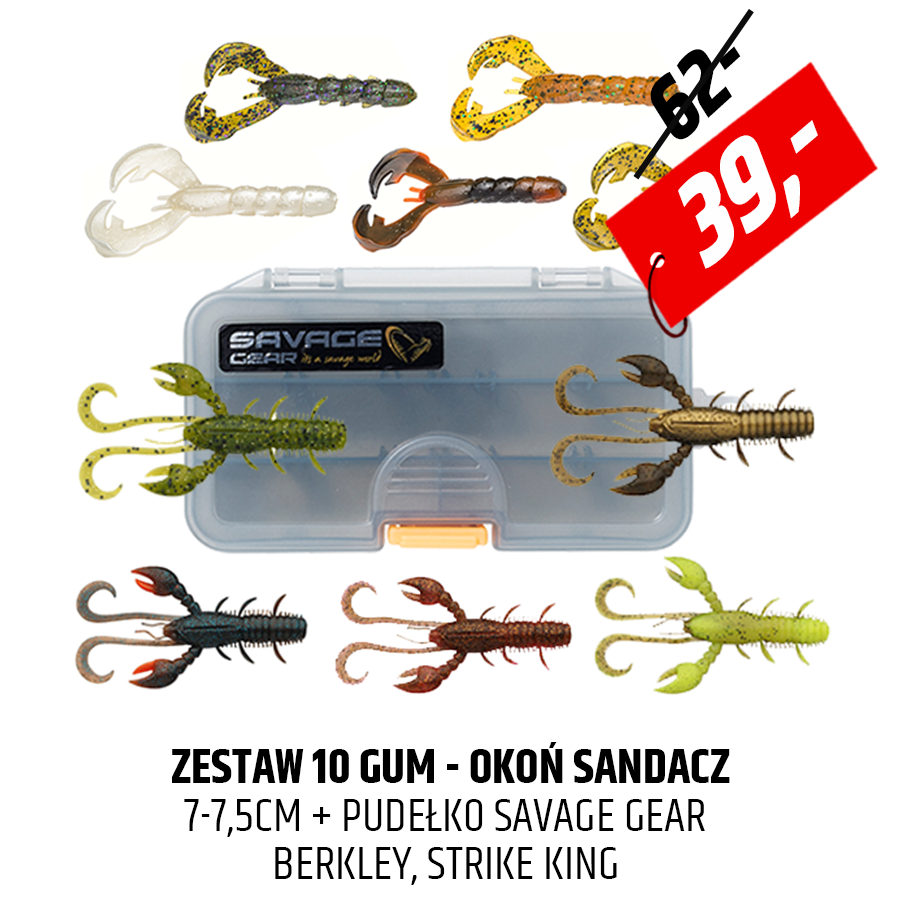 Zestaw gum raczków na okonie i sandacze