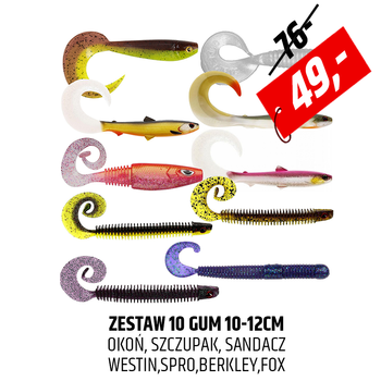 Zestaw gum na sandacze i szczupaki nr 07