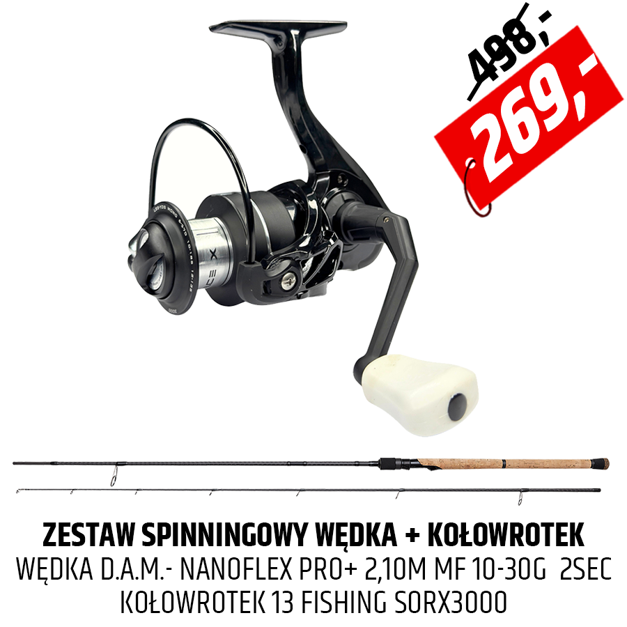 Zestaw spinningowy DAM Nanoflex z kołowrotkiem 13 Fishing