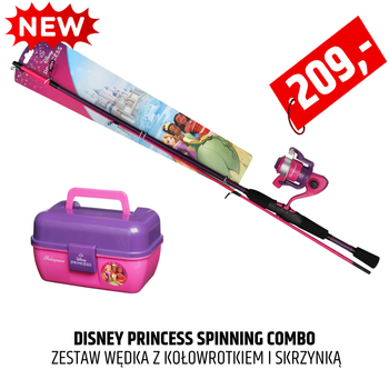 Zestaw dla dzieci Shakespeare Disney Princess Spinning Combo ze skrzynką