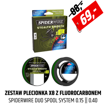 Plecionka x8 i Fluorocarbon SpiderWire Duo Spool System