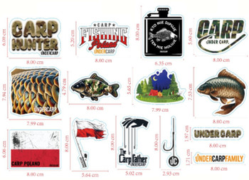 Zestaw 14 naklejek Undercarp