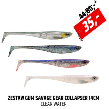 Zestaw gum Savage Gear Collapser Clear Water