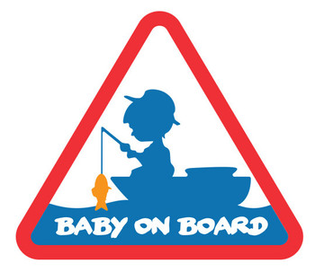 Naklejka Delphin BABY ON BOARD