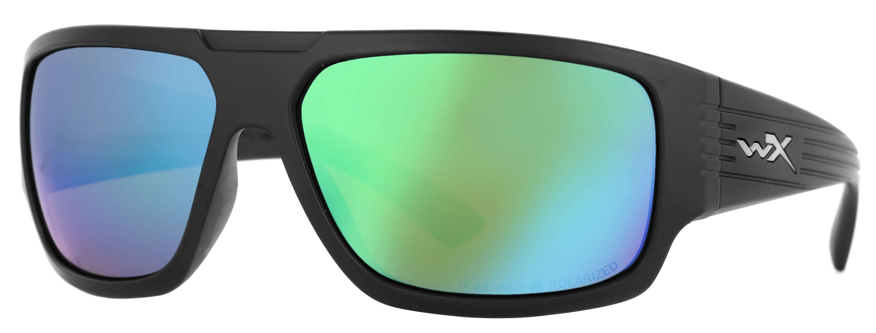 Okulary polaryzacyjne WileyX Vallus Emerald Mirror Black Frame