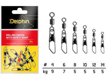 Agrafka z krętlikiem Delphin Krętlik z agrafką