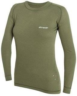 Koszulka termoaktywna damska z długim rękawem Graff 911-D Oliwka