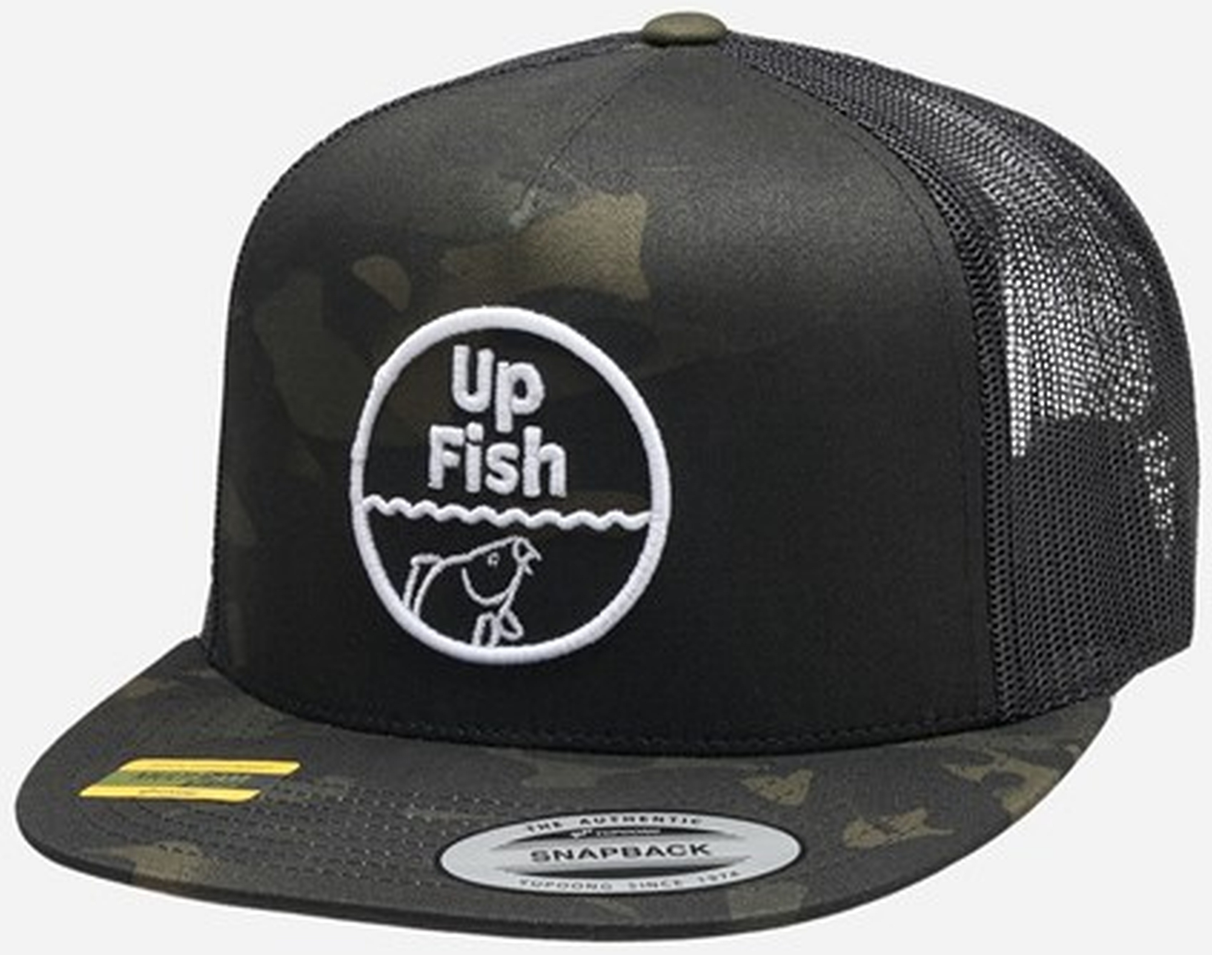 Czapka UP Fish Multicam Trucker Mesh Cap - BLACK WHITE