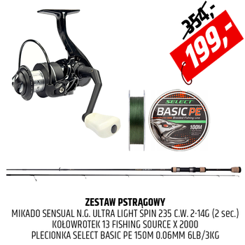 Zestaw spinningowy Light Mikado Sensual NG z kołowrotkiem Source X