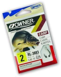 Haczyki Owner Chinta złoty nr 18 z przyponem 0,18 mm