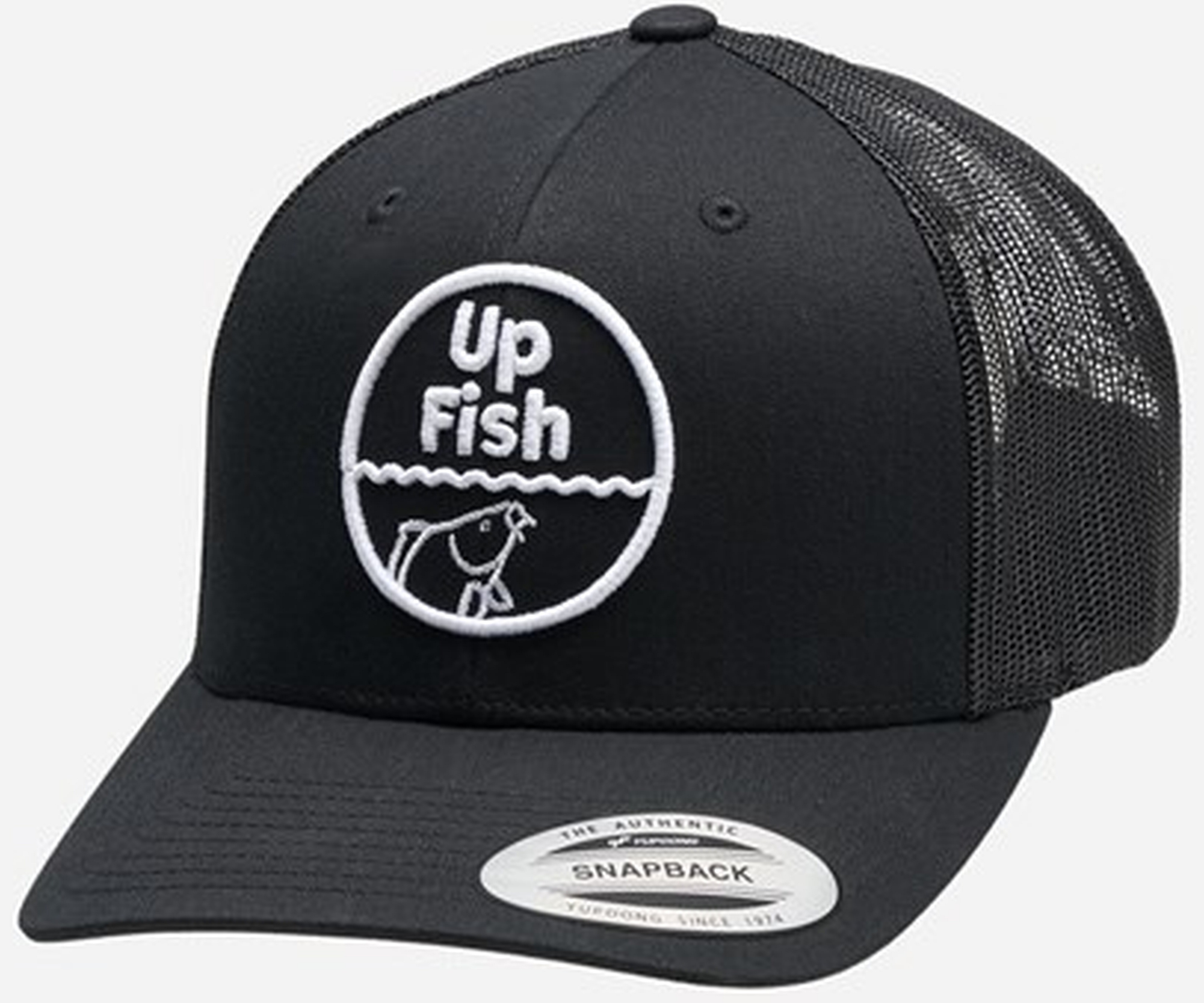 Czapka UP Fish Retro Trucker Cap - BLACK WHITE
