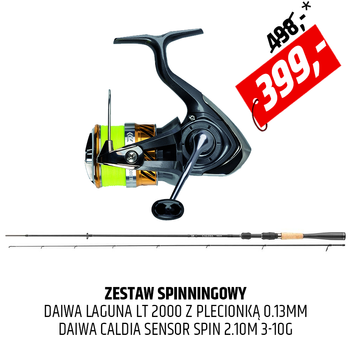 Zestaw Wędka Daiwa Caldia Sensor Spin z kołowrotkiem Laguna LT
