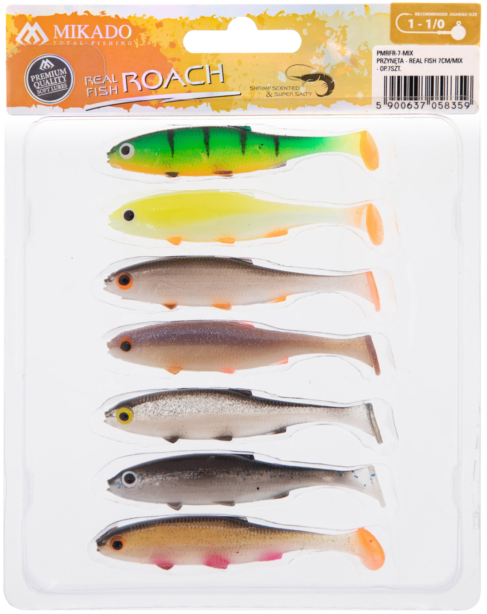 Zestaw przynęt gumowych Mikado Real Fish Roach