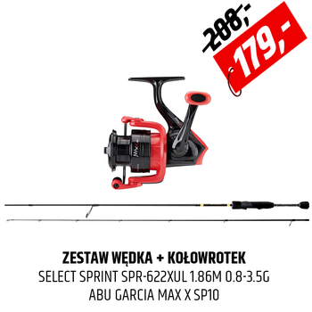 Zestaw ultrilight Select Sprint z kołowrotkiem Abu Garcia Max X