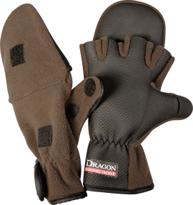 Rękawiczki Polar/Antypoślizgowe Dragon 5-finger cut/nakładk  brązowe