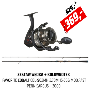 Zestaw Wędka Favorite Cobalt z kołowrotkiem Penn Sargus II