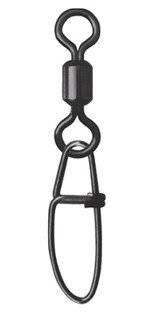 Krętliki z agrafką Kamatsu Hyper Strong Insurance Snap Czarne