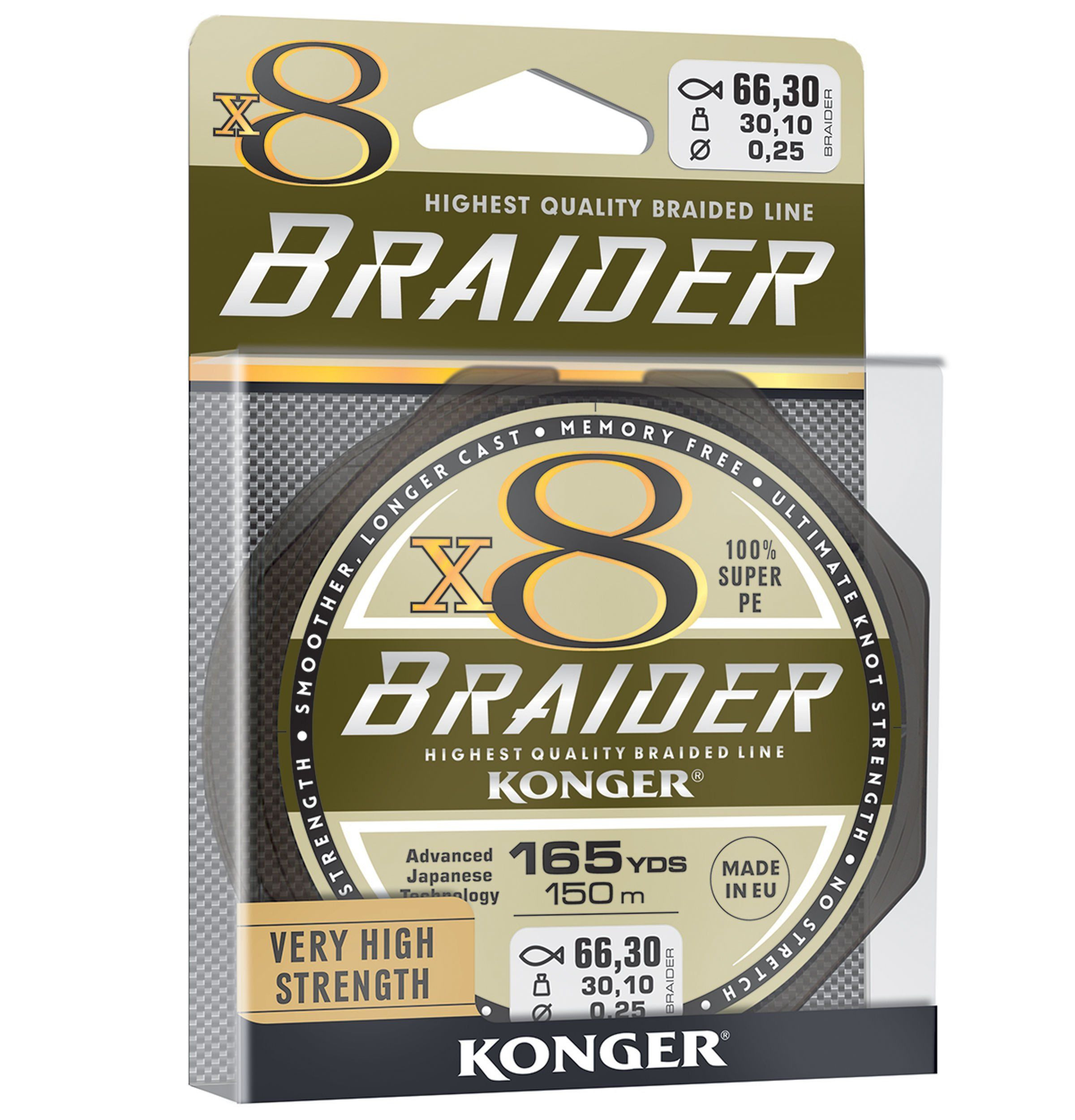Plecionka spinningowa Konger Braider x8 Olive Green 150m