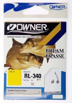 Haczyki Owner Chinta ciemnostalowy nr 12 z przyponem 0,12 mm