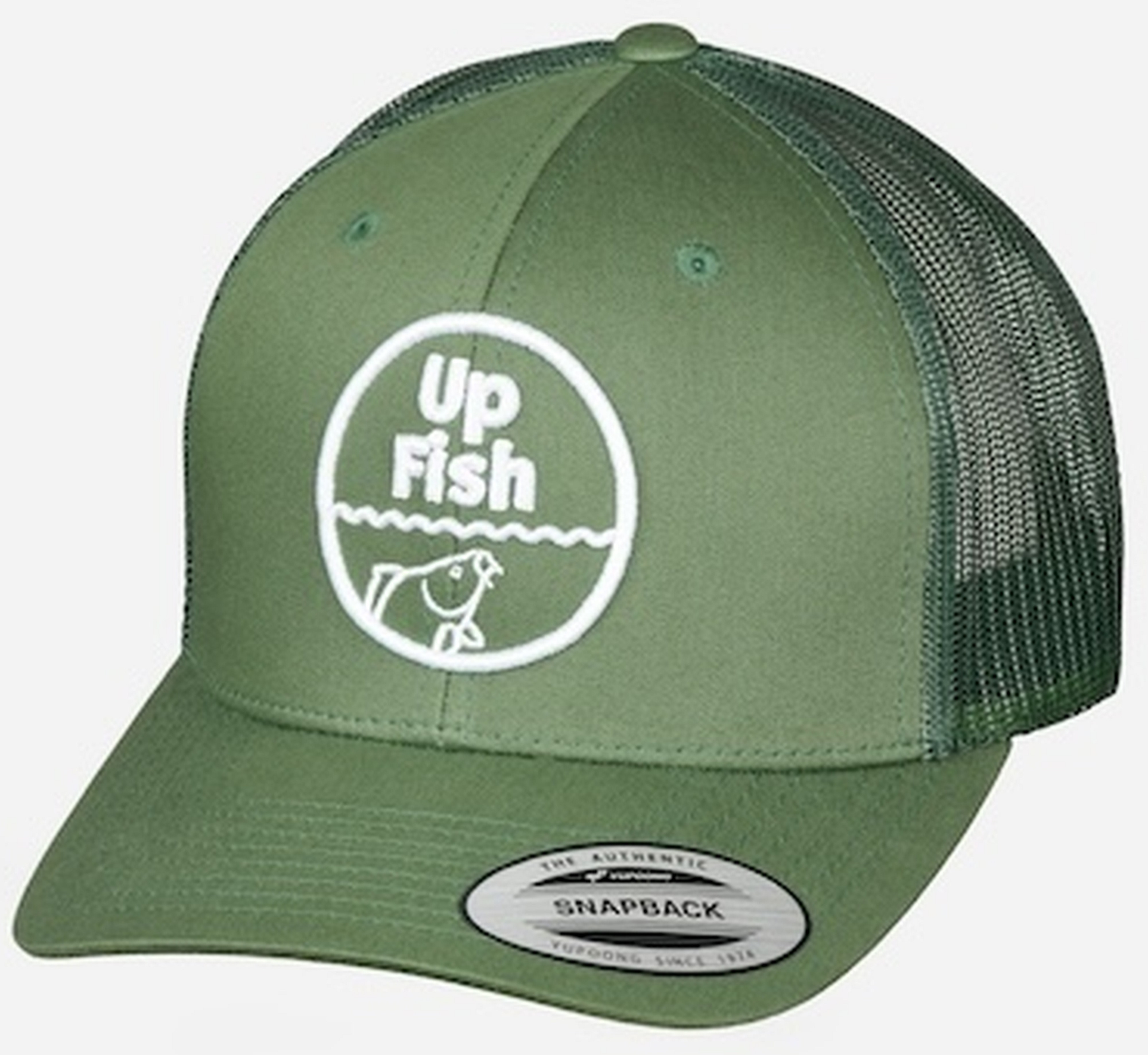 Czapka UP Fish Retro Trucker Cap - GREEN WHITE