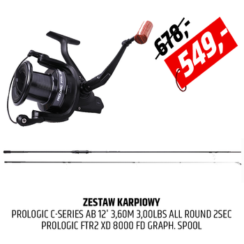 Zestaw karpiowy Wędka Prologic C-Series Ab i kołowrotek FTR2 XD