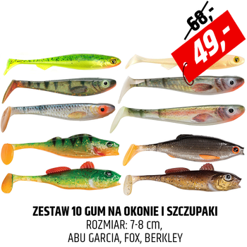 Zestaw gum na okonie i szczupaki nr 03