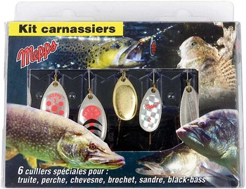 Uniwersalny zestaw obrotówek na drapiezniki Mepps Kit carnassiers