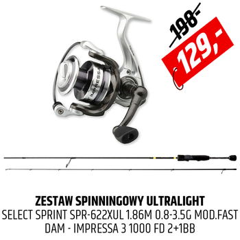 Zestaw wędka Select Sprint z kołowrotkiem DAM Impressa