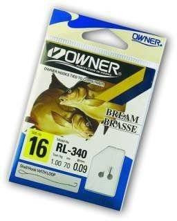 Haczyki Owner Chinu czarny z przyponem 0,18 mm