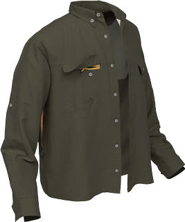 Koszula wędkarska Geoff Anderson Polybrush2 Zielona