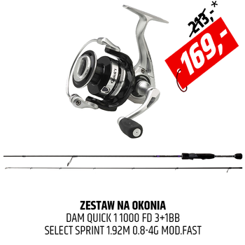 Zestaw ultra light wędka Select Sprint z kołowrotkiem Quick 1