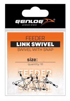 Agrafka z krętlikiem Genlog Link Swivel