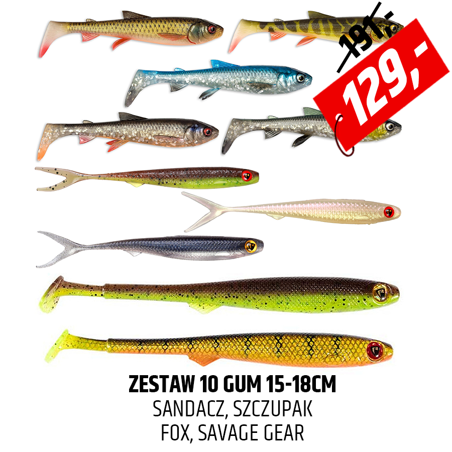 Zestaw gum na sandacze i szczupaki nr 01