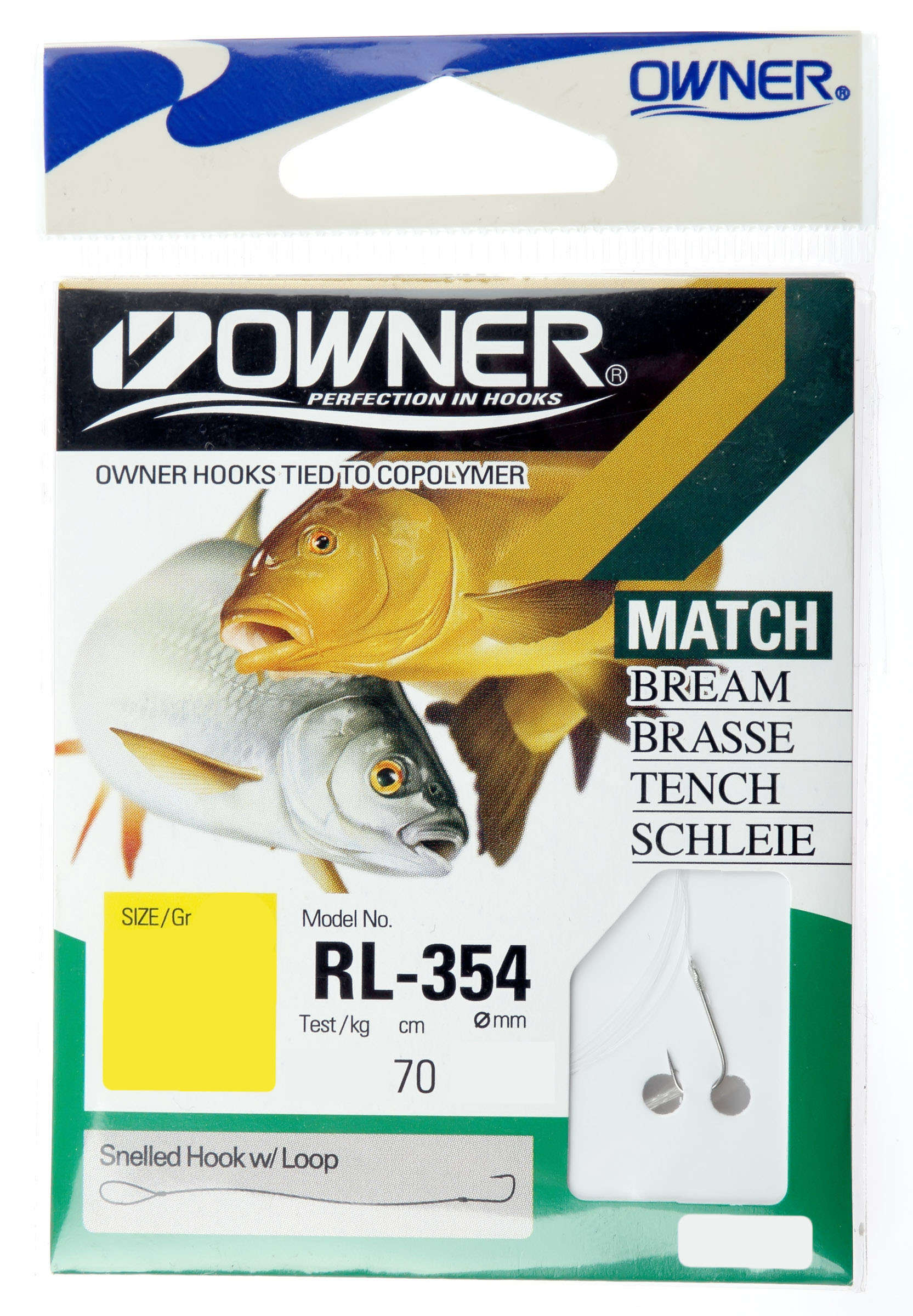 Haczyki Owner Chika popielaty z przyponem 0,12 mm