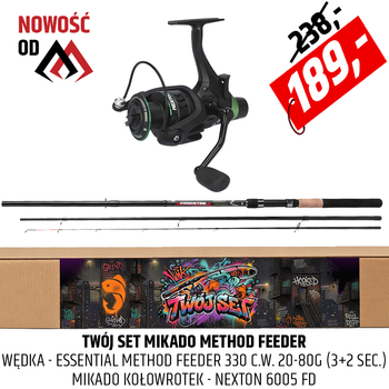 Zestaw Method Feeder wędka Mikado Essential z kołowrotkiem Nexton