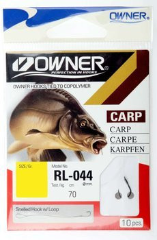 Haczyki Owner Iseama czarny nr 8 z przyponem 0,18 mm