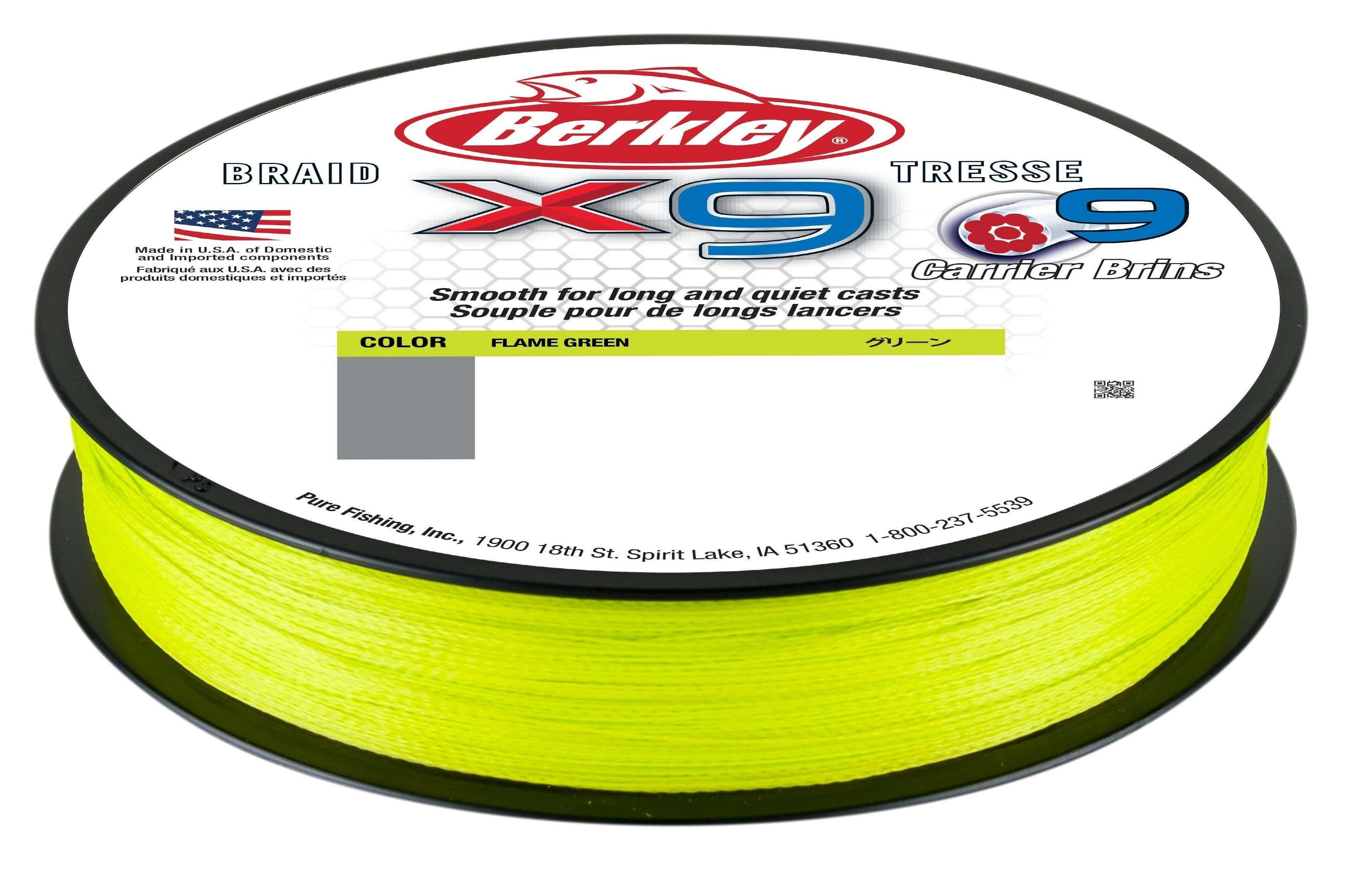 Plecionka spinningowa Berkley X9 Flame Green