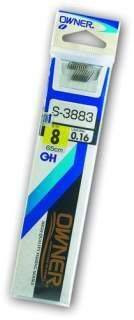 Haczyki Owner Chika srebrny nr 12 z przyponem 0,12 mm